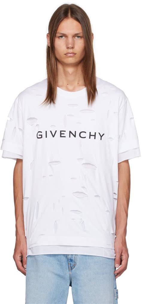 givenchy hole t shirt